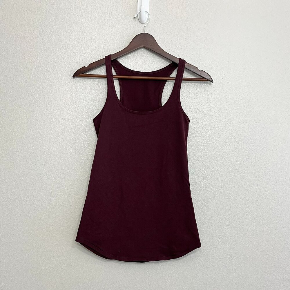 Lululemon Racerback Tank Top Size 2 Women's Dark Red Sleeveless Athletic